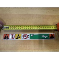 LABEL-WARNING GUTTER RAIL, FOUL LINE