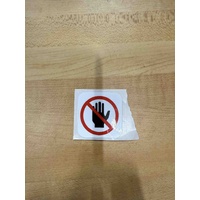 DECAL - BALL RACK HAND WARNING