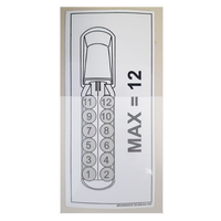 LABEL - MAXIMUM NUMBER BALLS/ RACK